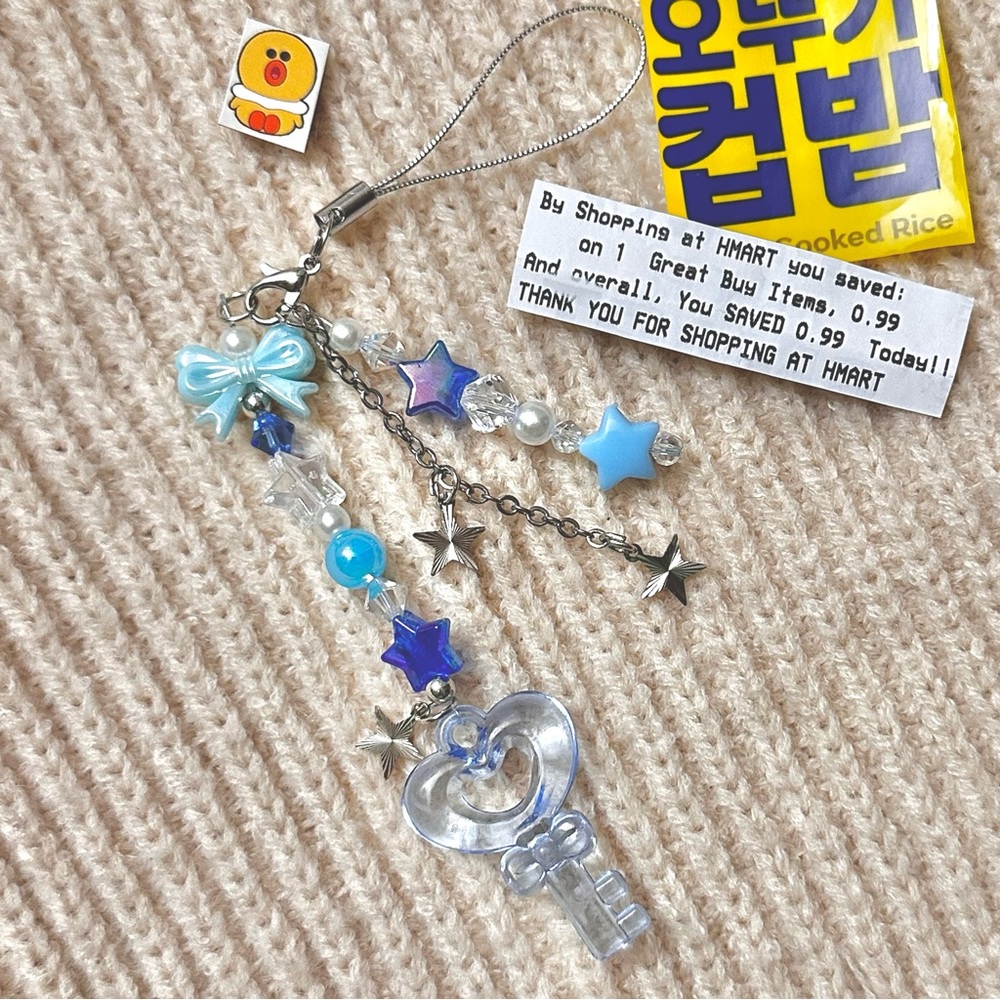 aqua doll kawaii keychain phone charm 💧